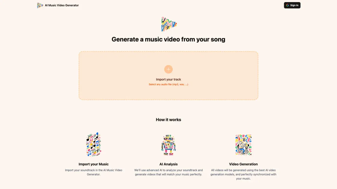 AI Music Video Generator screenshot