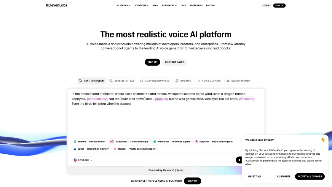 ElevenLabs screenshot