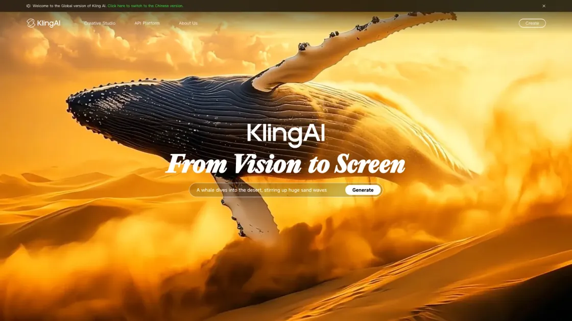 Kling AI screenshot