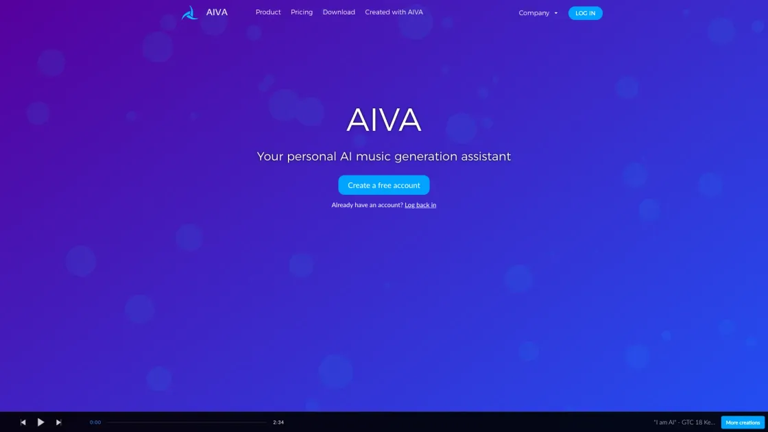 AIVA screenshot
