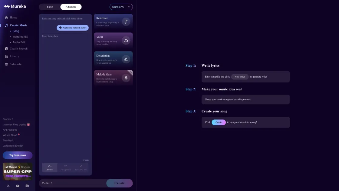 Mureka AI screenshot